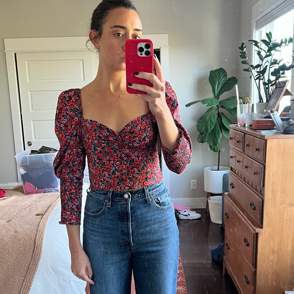 Floral Zara puff sleeve top